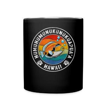 Humuhumunukunukuapuaa Hawaii Hawaiianischer Riff-D - Tasse einfarbig - Schwarz - Vorne