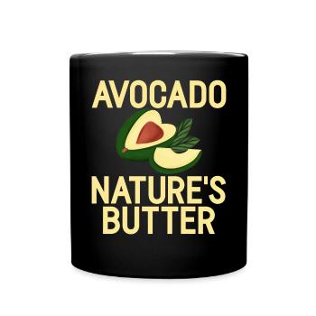Avocado Gifts - Tasse einfarbig - Schwarz - Vorne