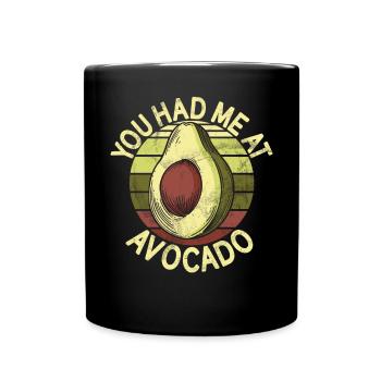 Avocado Gifts - Tasse einfarbig - Schwarz - Vorne