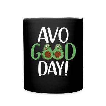 Avocado Gifts - Tasse einfarbig - Schwarz - Vorne