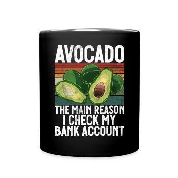 Avocado Gifts - Tasse einfarbig - Schwarz - Vorne