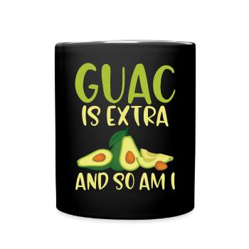 Avocado Gifts - Tasse einfarbig - Schwarz - Vorne