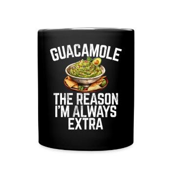 Avocado Gifts - Tasse einfarbig - Schwarz - Vorne