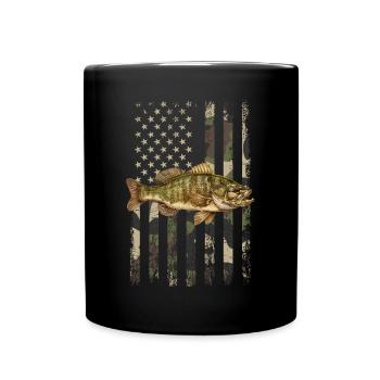 Smallmouth bass - Tasse einfarbig - Schwarz - Vorne