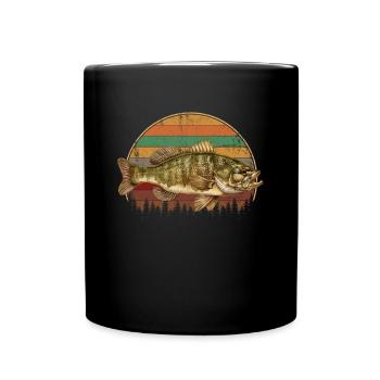 Smallmouth bass - Tasse einfarbig - Schwarz - Vorne