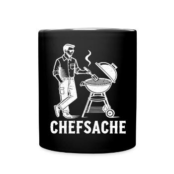 Grillen - Tasse einfarbig - Schwarz - Vorne