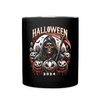 Halloween 2024 Death and his minions - Full Colour Mug - black - Front