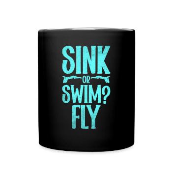 Schwimmen Wassersport Pool Schwimmsport Schwimmer - Tasse einfarbig - Schwarz - Vorne