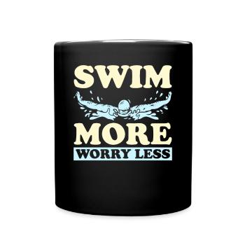 Swimming Water Sports Pool Swimming Swimmers - Full Colour Mug - black - Front