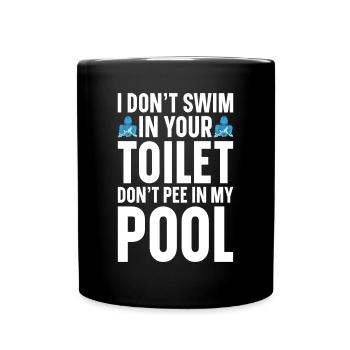 Swimming Water Sports Pool Swimming Swimmers - Full Colour Mug - black - Front