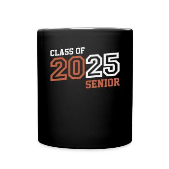 Senior 2025 Class of 25 Graduation Back to School - Full Colour Mug - black - Front