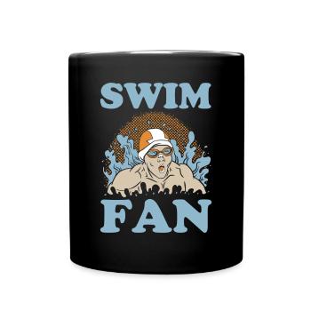 Schwimmen Wassersport Pool Schwimmsport Schwimmer - Tasse einfarbig - Schwarz - Vorne