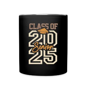 Senior 2025 Class of 2025 Graduation - Full Colour Mug - black - Front