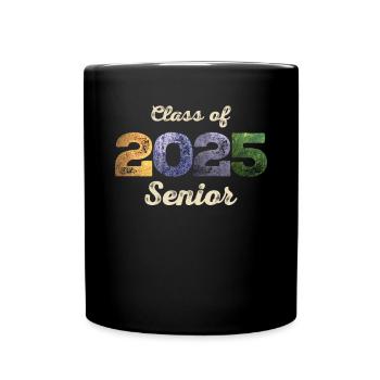 Vintage Back to School 2025 - Senior Class of 2025 - Full Colour Mug - black - Front