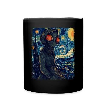 Peinture Monster Starry Night de Flatwood - Mug uni - noir - Devant