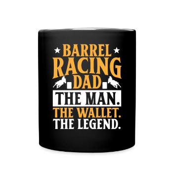 Cheval de course de barils de rodéo - Mug uni - noir - Devant