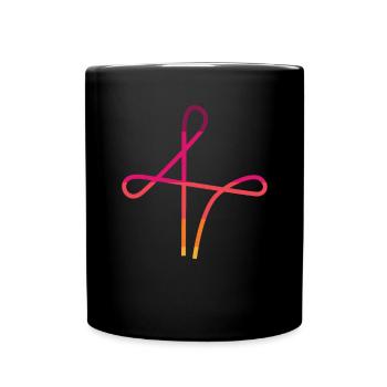 Cheval de course de barils de rodéo - Mug uni - noir - Devant