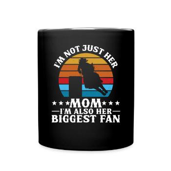 Rodeo Barrel Racing Pferd - Tasse einfarbig - Schwarz - Vorne