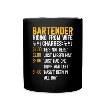 Bartender Mixologist Bartender - Tasse einfarbig - Schwarz - Vorne