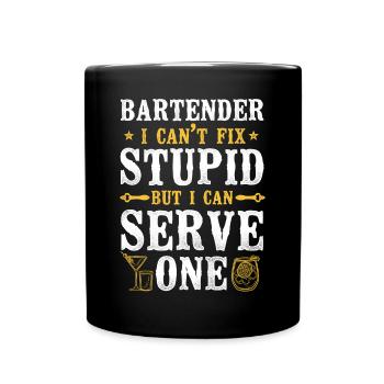 Bartender Mixologist Bartender I - Tasse einfarbig - Schwarz - Vorne