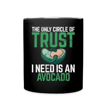 Avocado Gifts - Tasse einfarbig - Schwarz - Vorne