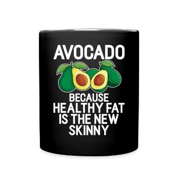 Avocado Gifts - Tasse einfarbig - Schwarz - Vorne
