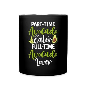 Avocado Gifts - Tasse einfarbig - Schwarz - Vorne
