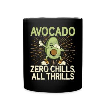 Avocado Gifts - Tasse einfarbig - Schwarz - Vorne