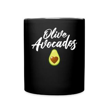 Avocado Gifts - Tasse einfarbig - Schwarz - Vorne