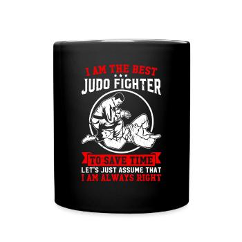 Drôle de dicton de judo - Je suis le meilleur combattant de judo - Mug uni - noir - Devant