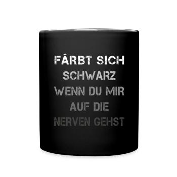 Färbt sich Schwarz - Tasse einfarbig - Schwarz - Vorne