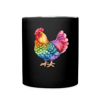 Colorful Chicken Rainbow - Colorful Chicken Life - Full Colour Mug - black - Front