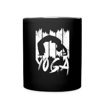 Yoga Pose - Tasse einfarbig - Schwarz - Vorne