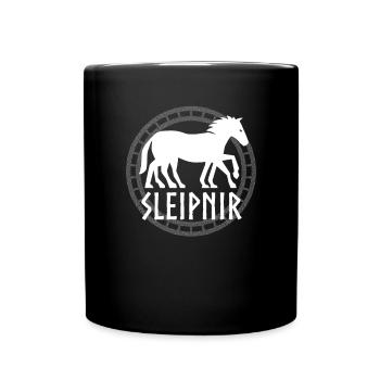 Sleipnir Odin Wotan Nordic Valhalla Team Fenrir Vi - Tasse einfarbig - Schwarz - Vorne