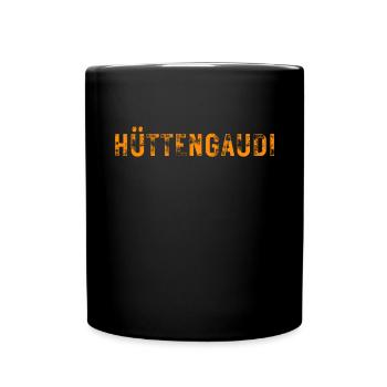 Hütengaudi Apres Ski Party Kehrschaukel - Tasse einfarbig - Schwarz - Vorne