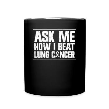 Cancer du poumon Sensibilisation gratuite au cancer du poumon - Mug uni - noir - Devant