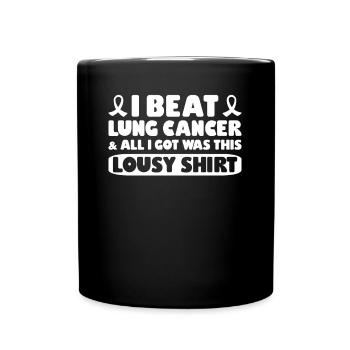 Lung Cancer Free Lung Cancer Awareness - Full Colour Mug - black - Front