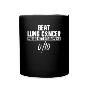 Lungenkrebsfrei Lungenkrebs-Bewusstsein - Tasse einfarbig - Schwarz - Vorne