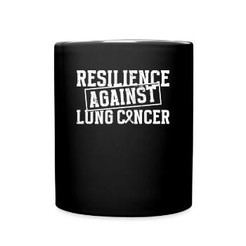 Guerrier du cancer du poumon Sensibilisation au cancer du poumon - Mug uni - noir - Devant