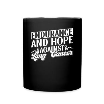 Guerrier du cancer du poumon Sensibilisation au cancer du poumon - Mug uni - noir - Devant