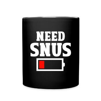 Snus - Tasse einfarbig - Schwarz - Vorne