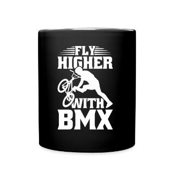 BMX Freestyle Biker Bike Bike BMX Rider - Full Colour Mug - black - Front
