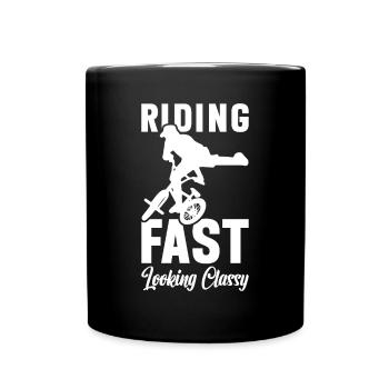 BMX Freestyle Biker Bike Bike BMX Rider - Full Colour Mug - black - Front