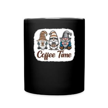 Gnome drôle & Amateur de café Café des nains de jardin - Mug uni - noir - Devant