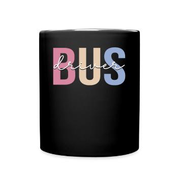 Bus driver school bus driving - Full Colour Mug - black - Front