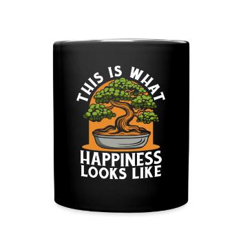 Voici à quoi ressemble le bonheur : le bonsaï Penjing - Mug uni - noir - Devant
