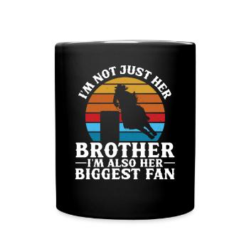 Rodeo Barrel Racing Pferd - Tasse einfarbig - Schwarz - Vorne
