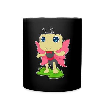 Noeud papillon - Mug uni - noir - Devant