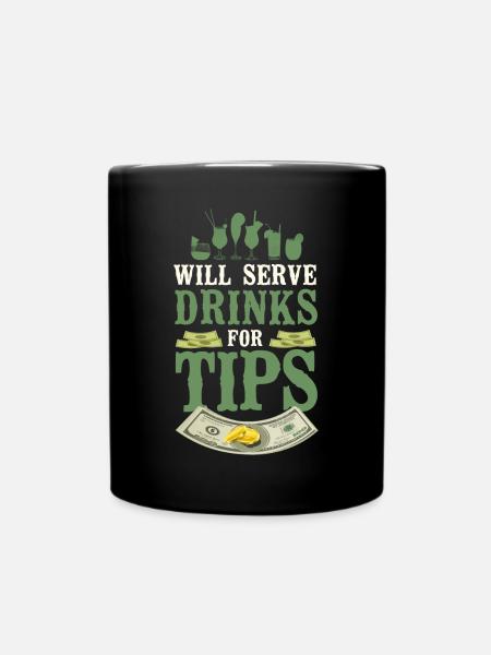 Bartender Mixologist Will Serve - Tasse einfarbig - Schwarz