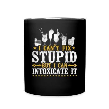Bartender Mixologist I Can't Fix - Full Colour Mug - black - Front